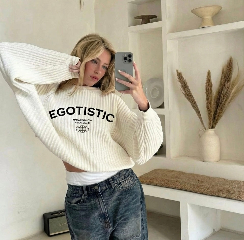 EGOTISTIC EMBROIDED SWEATSHIRT