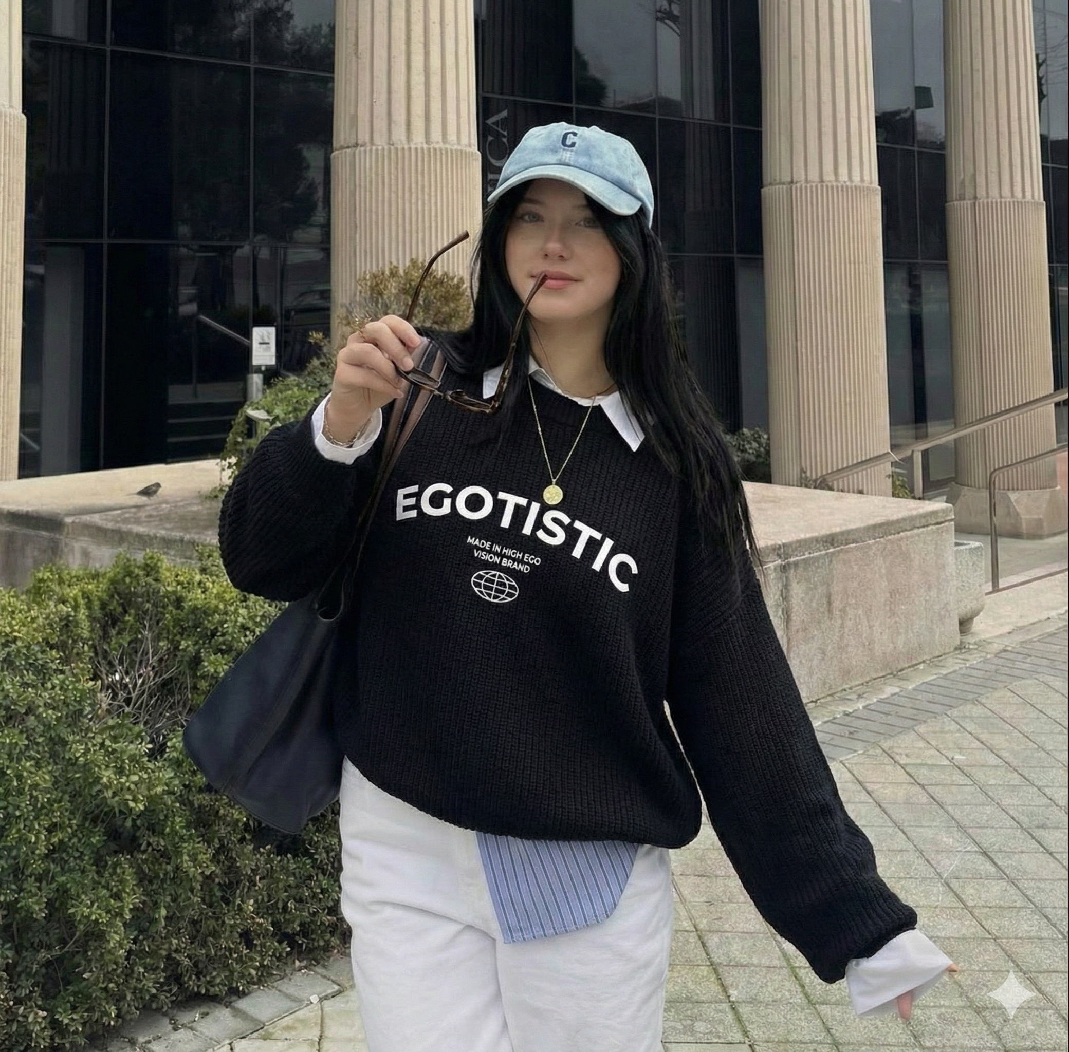 EGOTISTIC EMBROIDED SWEATSHIRT