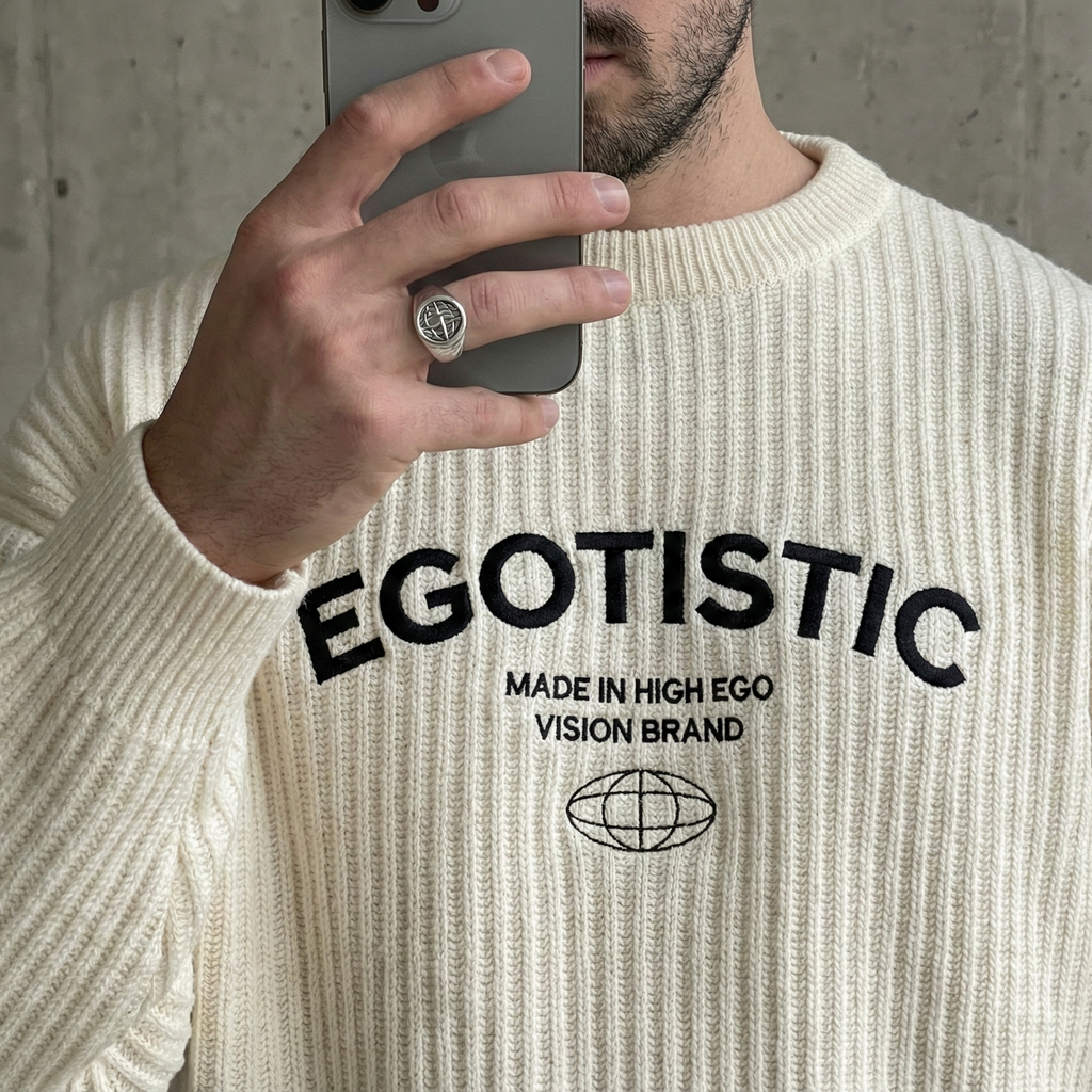 EGOTISTIC EMBROIDED SWEATSHIRT