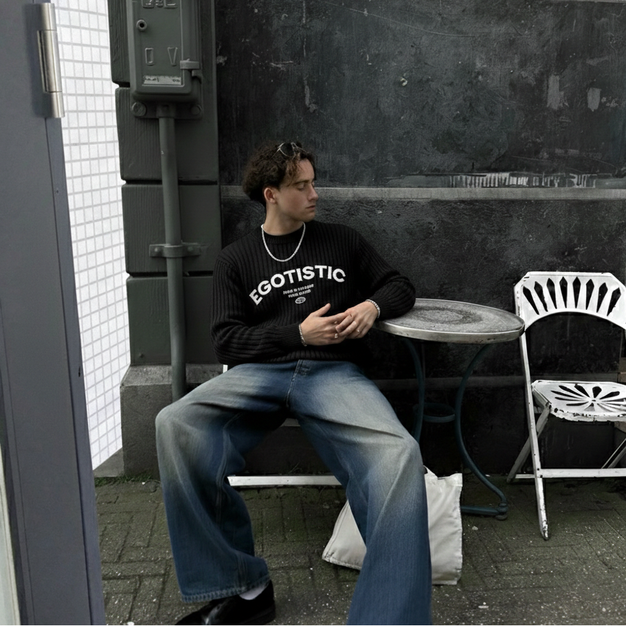 EGOTISTIC EMBROIDED SWEATSHIRT