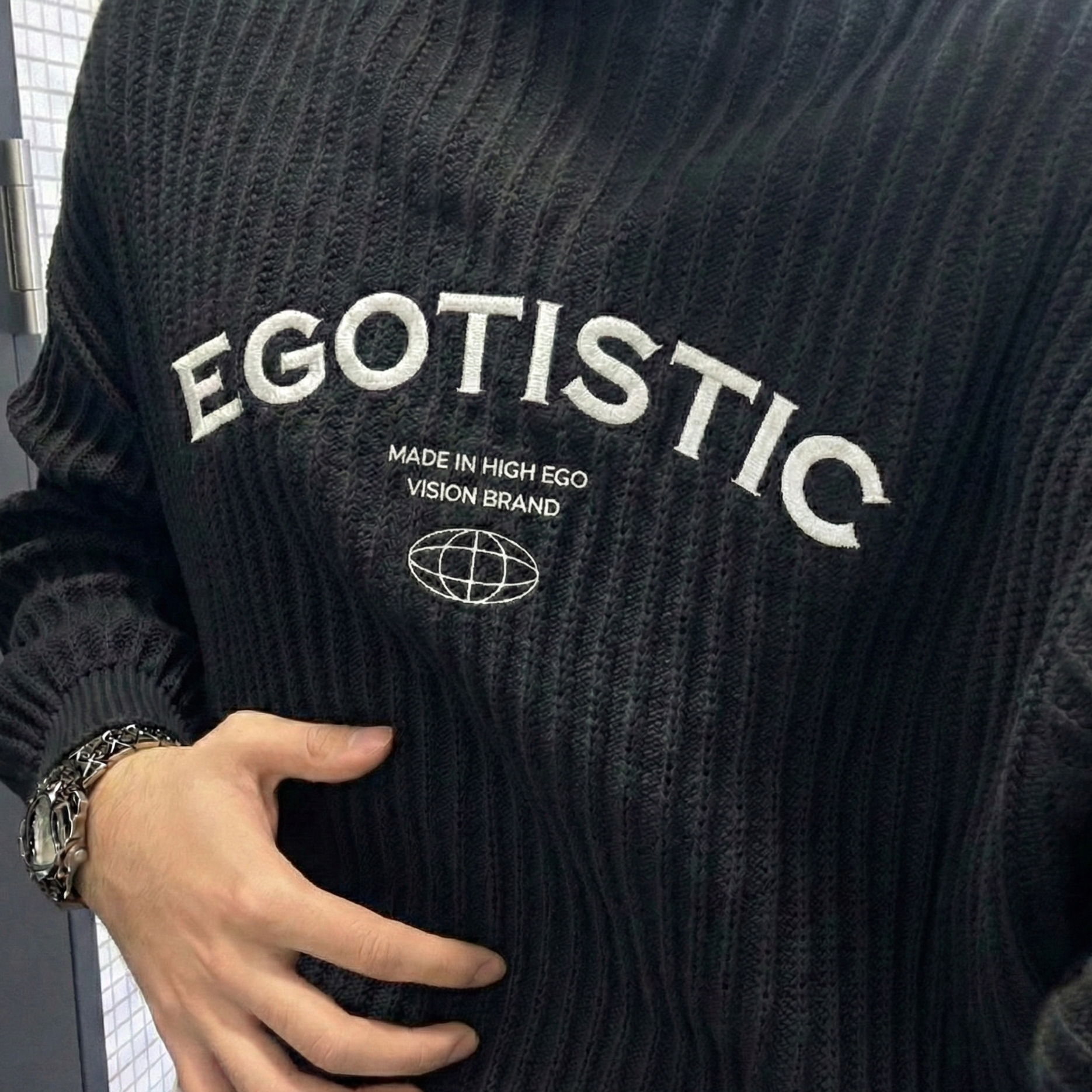 EGOTISTIC EMBROIDED SWEATSHIRT